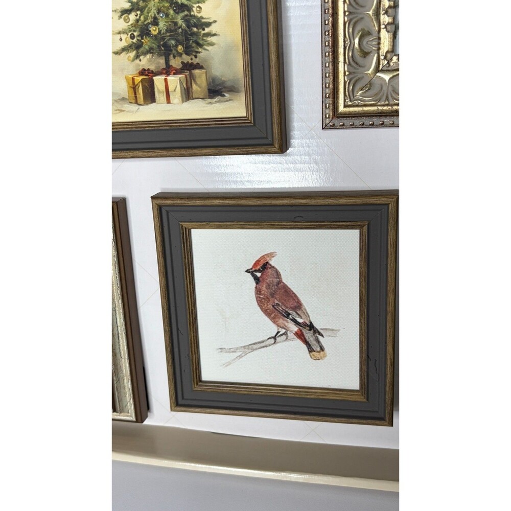 New Petal Lane Home Christmas Set Of 6 Framed Artwork Christmas Theme - Rare - Picture 5 of 11